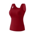 thumbnail image 1 of Control Compression Tank Tops for Women Seamless Scoop Neck Body Shaper Wide Strap Camisole, 1 of 6