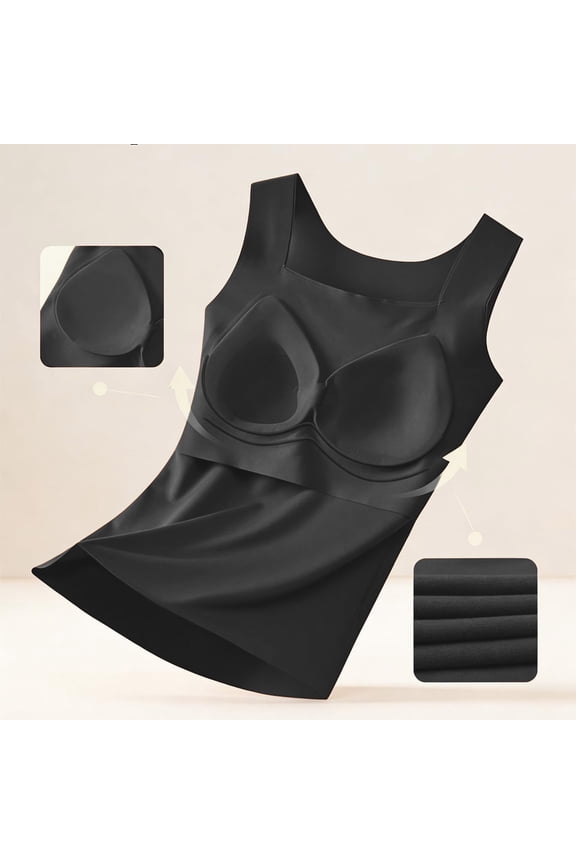 Control Compression Tank Tops for Women Seamless Scoop Neck Body Shaper Wide Strap Camisole