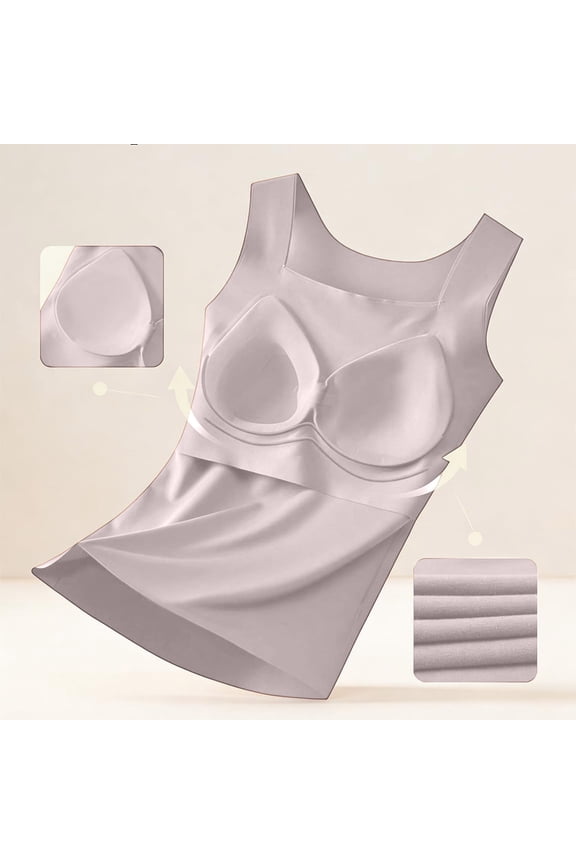 Control Compression Tank Tops for Women Seamless Scoop Neck Body Shaper Wide Strap Camisole