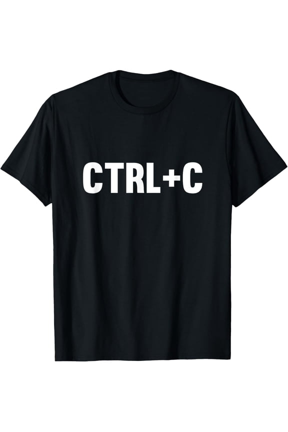 Control Copy And Paste Ctrl + C T-Shirt T-ShirtMen and women, Black T-shirt, size: Extra large S-4XL