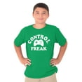 thumbnail image 1 of Control Freak Controller Geek Gamer Crewneck T Shirts Boy Girl Teen Brisco Brands M, 1 of 6