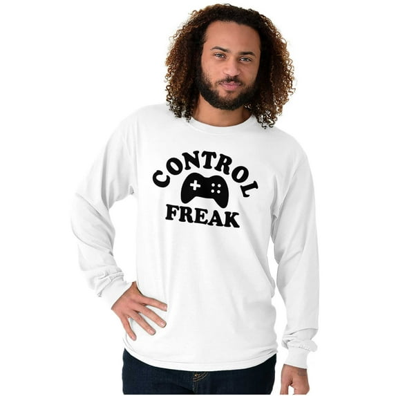 Control Freak Controller Geek Gamer Long Sleeve TShirt Men Women Brisco Brands L