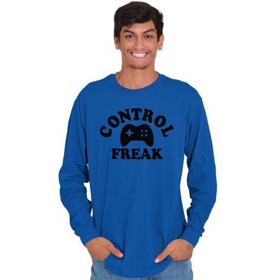 Control Freak Controller Geek Gamer Long Sleeve TShirt Men Women Brisco Brands X