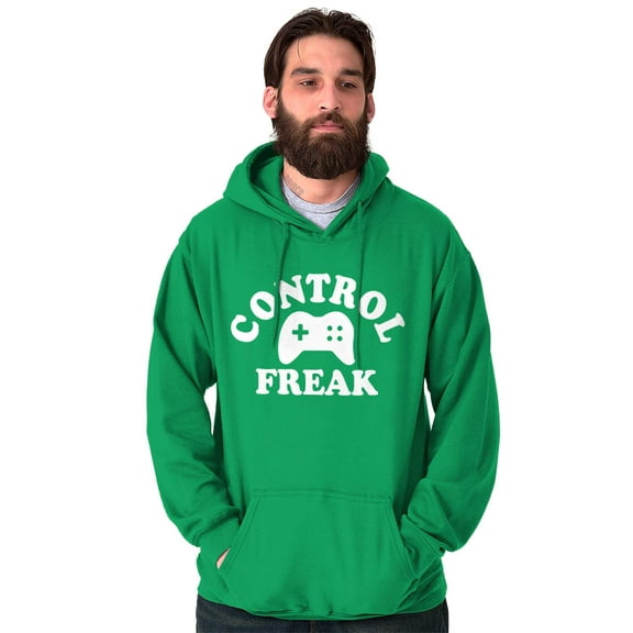 Control Freak Controller Geek Gamer Unisex Plus Fleece Graphic Hoodie Brisco Brands 2X