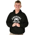 thumbnail image 1 of Control Freak Controller Geek Gamer Unisex Plus Fleece Graphic Hoodie Brisco Brands 2X, 1 of 5