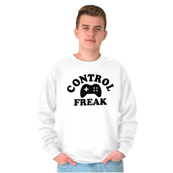 Control Freak Controller Geek Gamer Unisex Plus Fleece Graphic Sweatshirt Brisco Brands 5X