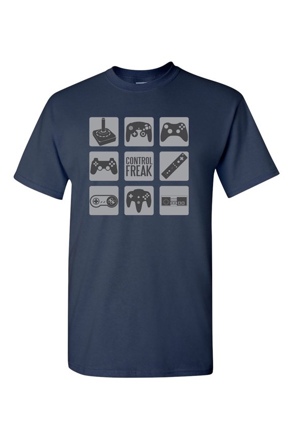 Control Freak Gamer Controller Adult DT T-Shirt Tee