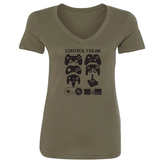 Control Freak Womens V-Neck Tee