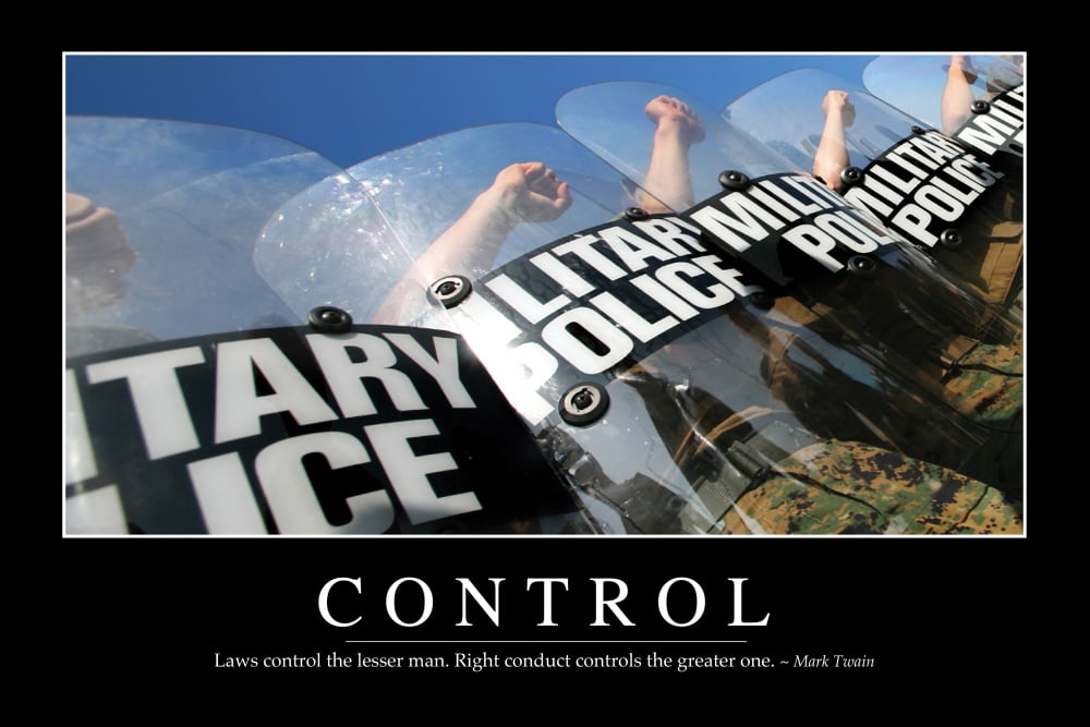 Control Inspirational Quote and Motivational Poster Canvas Art - Stocktrek Images (34 x 23)