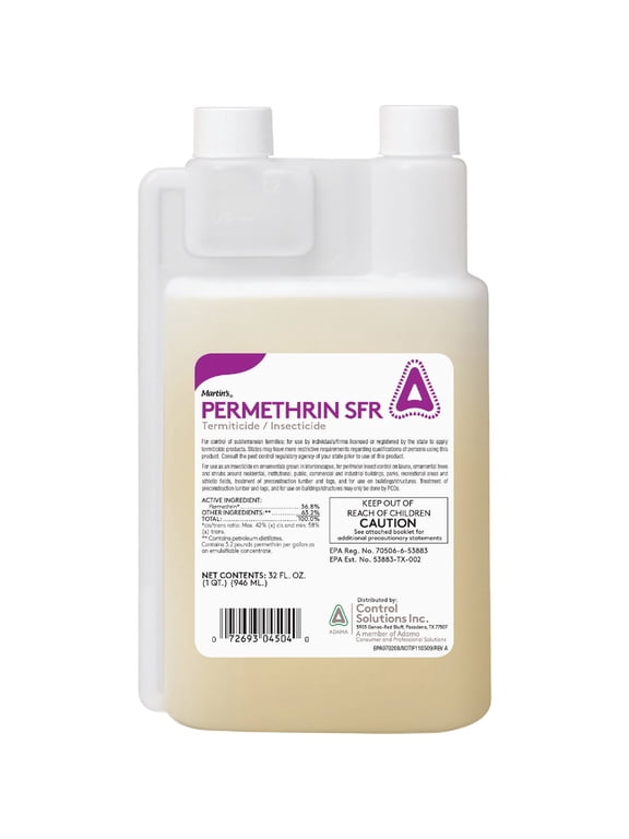 Solutions 82250027 32 oz Permethrin 36.8 Percent Concentrate Pest Control Treatment