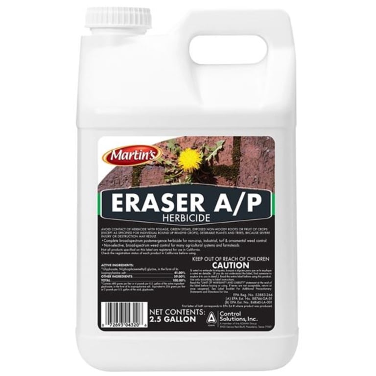 Control Solutions Eraser A/P Weed Killer, 41% Concentrate, 2.5 Gal,  Herbicide for Annual and Perennial Weed Control - Walmart.com