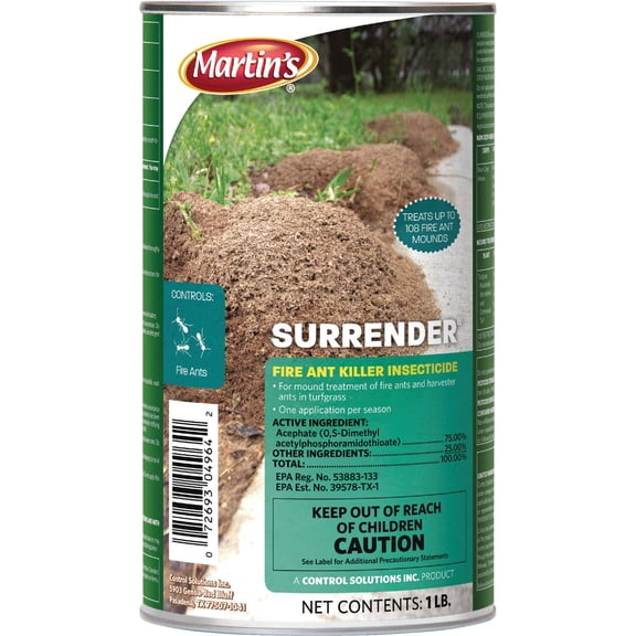 2-pack Control Solutions Surrender Fire Ant Killer Insecticide Powder - Outdoor Use - 2 Pack, 1 lb Each Residential Use, Standard Application
