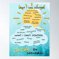 Control The Controllables Poster Wall Art, Modern Wall Decor For Living Room Bedroom, 8x12 UNFRAMED
