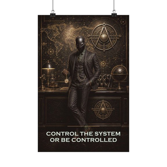 Control The System Strategy Wall Art Print, Unframed Paper Poster 8x10in
