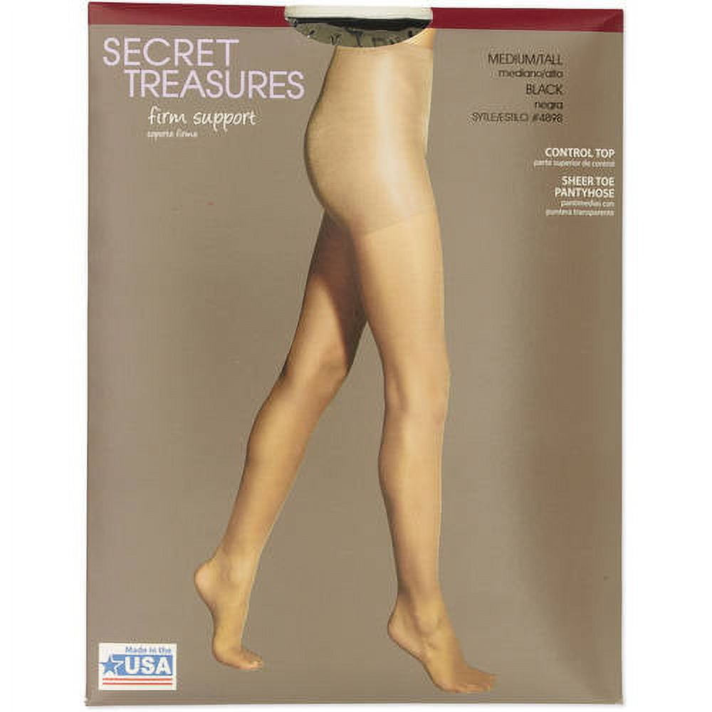 Control Top Firm Support Silky Sheer Pantyhose 