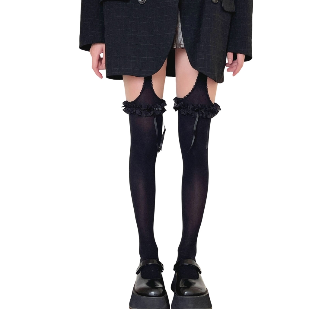 Garter Belt Thigh High Socks