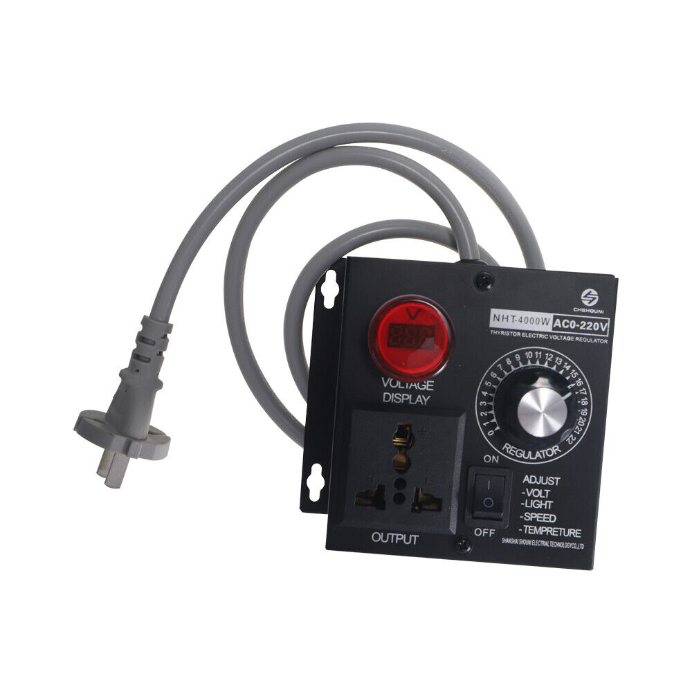Control Your Fan's Speed with AC Variable Voltage Regulator - 110V 4000W Motor Fan Dimmer Controller