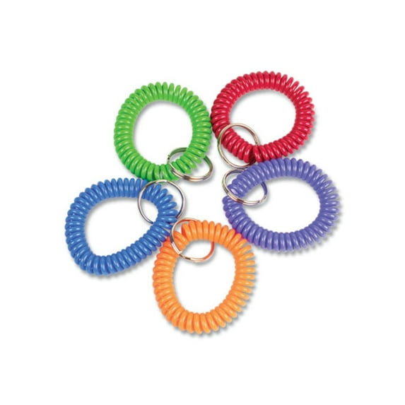 ControlTek CNK565104 Wrist Key Coil Key Organizers, Multi Color - Pack of 12