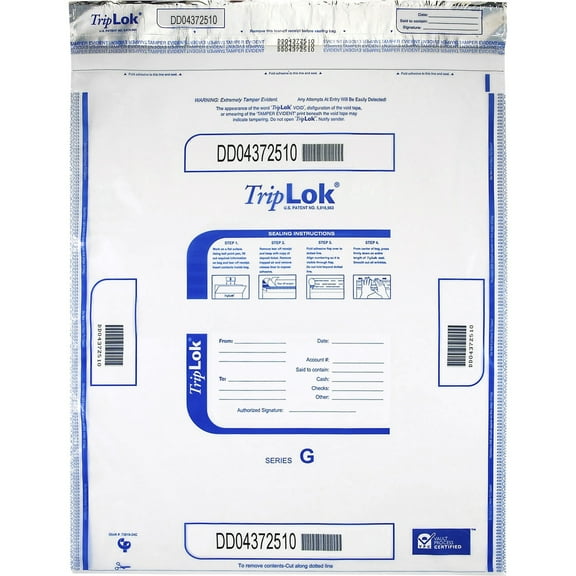 ControlTek, CNK585056, High-Performing Security Bags, 50 / Pack, Clear