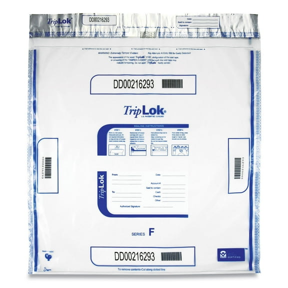 ControlTek, CNK585064, High-Performing Security Bags, 50 / Pack, Clear