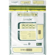 ControlTek SafeLOK Tamper-Evident Deposit Bags 12" Width x 16" Length - Clear - 100/Pack - Cash, Deposit, Note, Bill