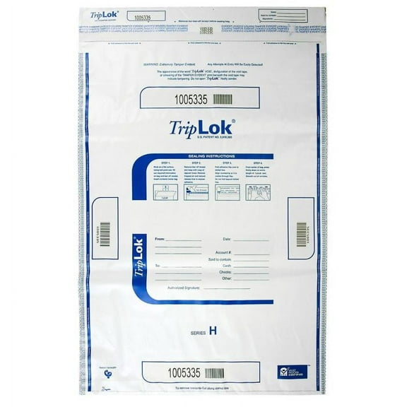 ControlTek TripLok 19x28 White Deposit Bag 50-Pack 585062