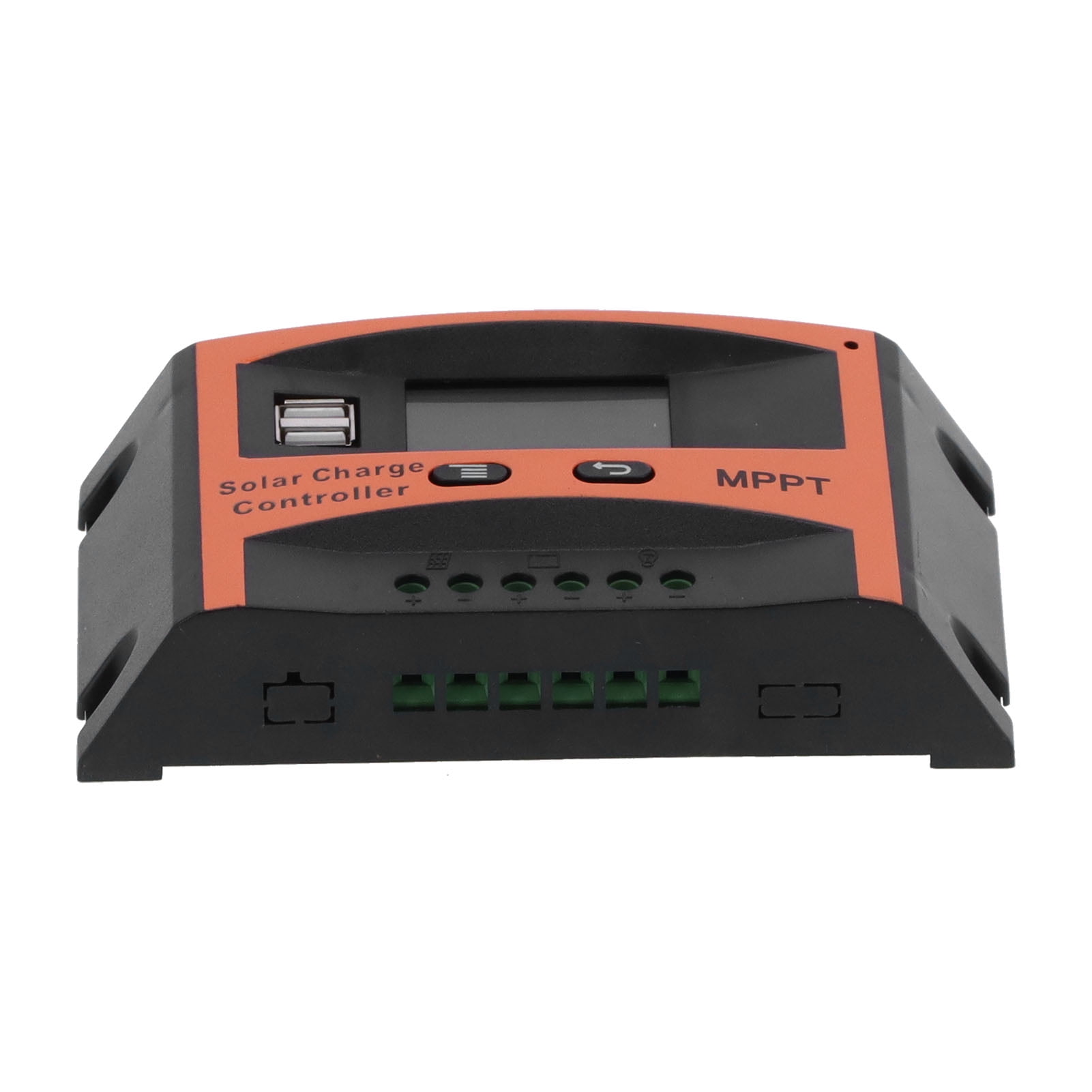 Controlador solar, 10/20/30/40/50/60v 12v/24v Identificacin Controlador solar Mppt con interfaz USB dual Controlador de carga del panel solar Controlador de carga del regulador del panel solar(40A)