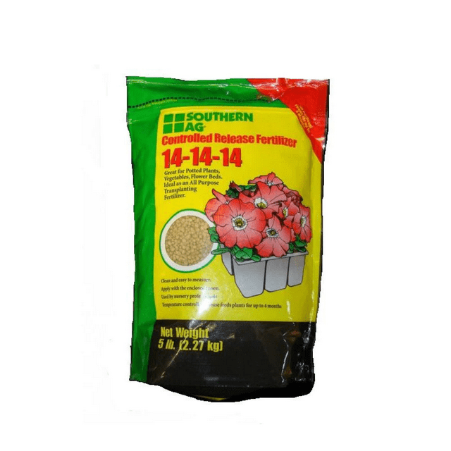 Controlled Release Fertilizer 141414 Feeds Plants Up To 3 Months 5 lb Bag by Southern Ag