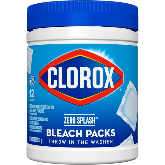 Controlled bleach packs, regular laundry packs, 12 count.