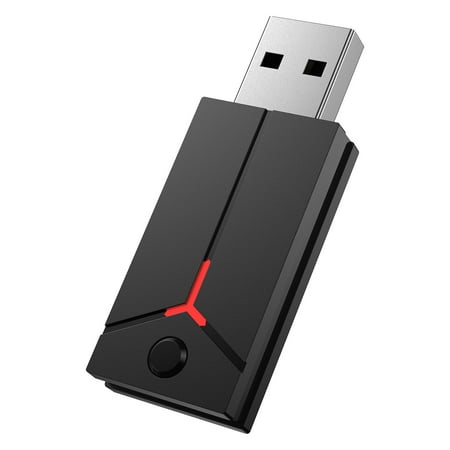 Game Controller Wireless Connection Adapter for PS5/PS4, Playing On All P5 Games, USB Wireless Dongle Adapter Support Turbo/Macro/One Key Combo Function-Black