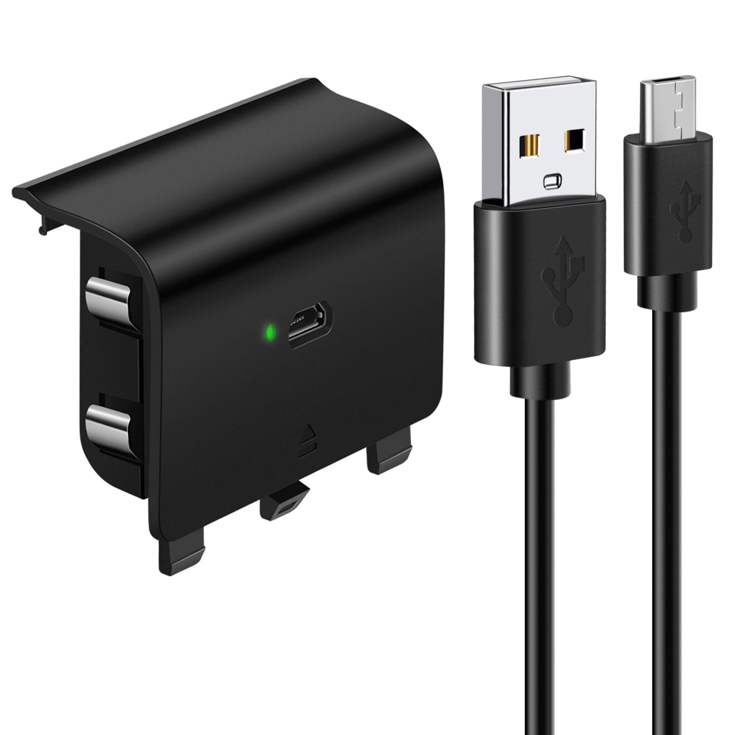 NEW Xbox One - Black Play And Charge Kit Adapter X2 (KMD) Charger + Battery