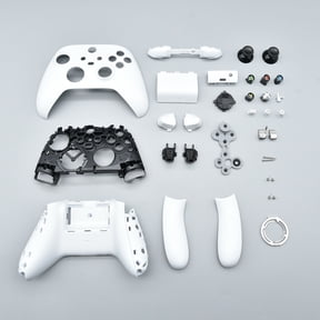Replacement Shell Kit for Xbox Series X & S Controller, Full Shell Cover, Panel, Mid Frame, Side Rails, Buttons (ABXY, LT RT, LB RB) DIY Shell and Thumbsticks-White