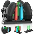 thumbnail image 1 of Controller Charger Dock for Switch, 6-in-1 Charging Station for Switch Joy-Con Controllers and Pro Controller Black (Not for PowerA Pro Controller), 1 of 6