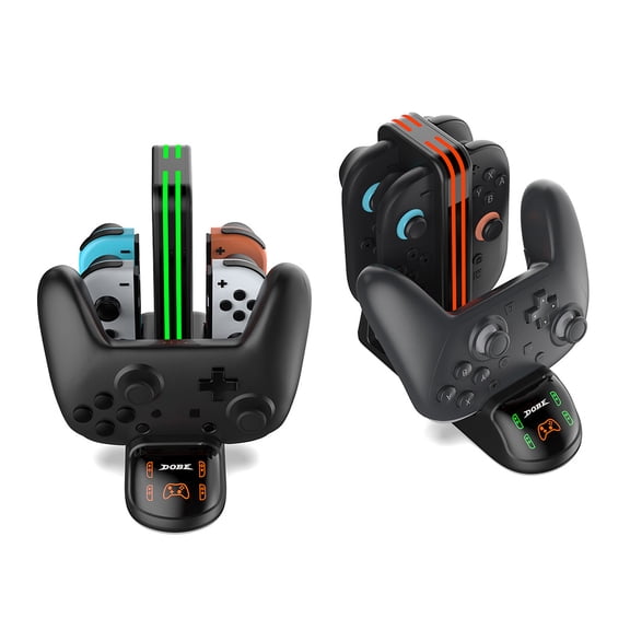 Controller Charger for Switch 2, Charging Dock Compatible with Switch 2 and Switch JoyCon/Pro Controller, Multifunction Charger Station with LED Indicator