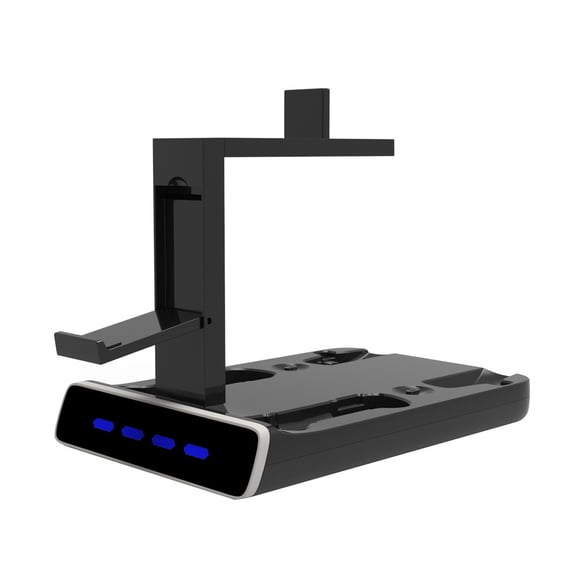 Controller Charging Dock Station with VR-Headset Display Stand Controller Charger-Station & LED Indicators Compact-size