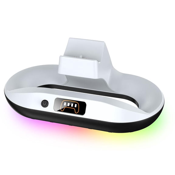Controller Charging Stand With Rgb Lights, Single-Port Contact-Type Charging Dock for 5 Controller, Abs Material