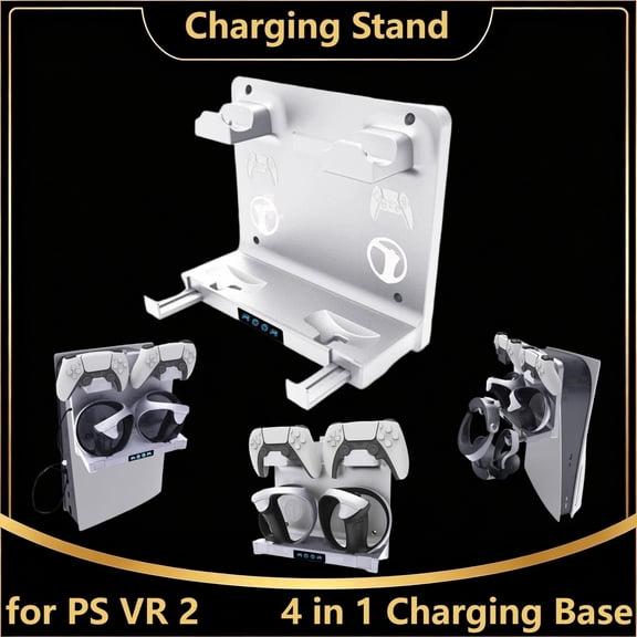 Controller Charging Station Wall Mount for VR 2 Controller Holder Wall Hanging Vertical Charging Stand Dock Controller Headphone Holder Storage Stand Hook