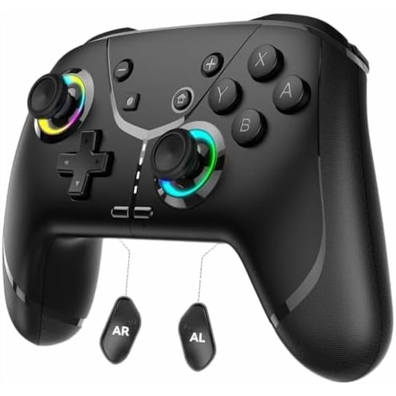 Controller,   Controller for   2//Lite/OLED,  controllers Compatible with ///iOS//Phone/PC/Steam and TV with Programming/RGB4/Vibration / 3 Turbo Modes/6-Axis/Motion