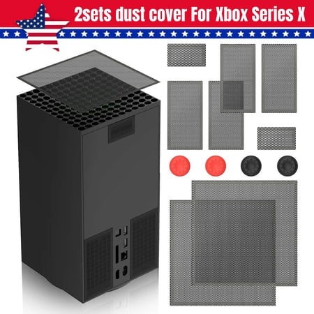Controller Dust Filter Cover Net Set with 4 Thumb Grips For Xbox Series X Game Console