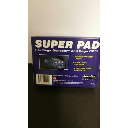 Controller Game pad for Sega Genesis & Sega CD Interact 6 Button Super Pad