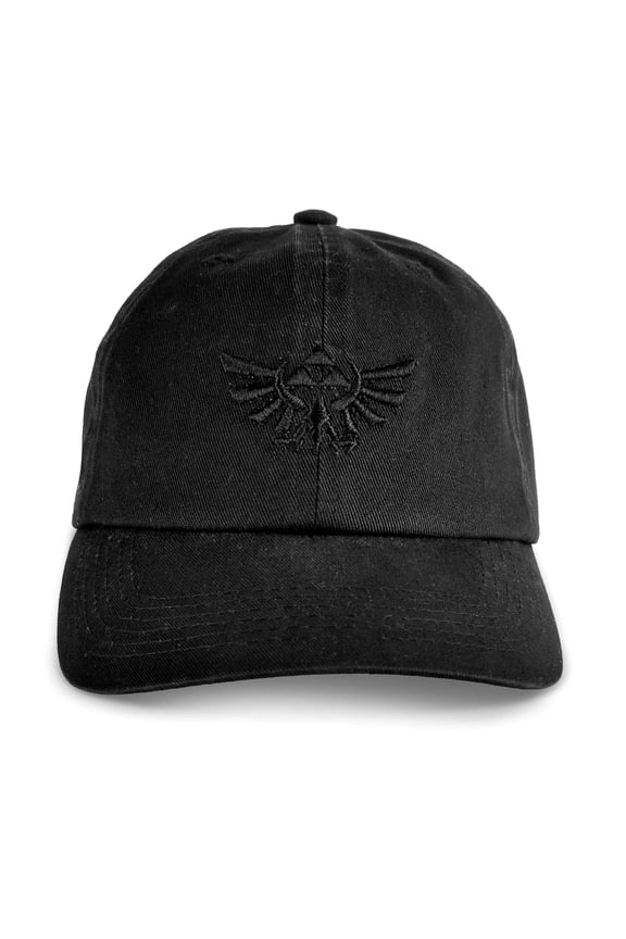The Legend of Zelda - Hyrule Crest - Curved Bill Baseball Cap Dad Hat - Black