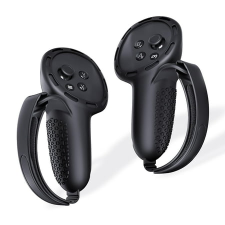 Controller Grips Cover for Meta Quest 3S/Quest 3, Anti-Slip Texture - VR Accessories Compatible with Quest 3S/Quest 3, Silicone Controller Grips Cover with Adjustable Knuckle Straps