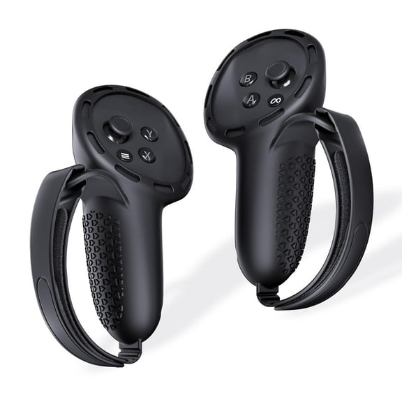 Controller Grips Cover for Meta Quest 3S/Quest 3, Anti-Slip Texture - VR Accessories Compatible with Quest 3S/Quest 3, Silicone Controller Grips Cover with Adjustable Knuckle Straps