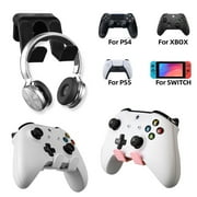 Controller Holder Wall Mount, Gaming Controller Stand Compatible with Xbox Series X S, PS5 PS4 Switch Pro Nintendo and More Controllers-Black