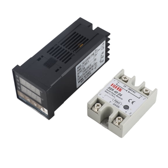 Controller REX-C100FK07-VxAN Intelligent Temperature Controller SSR Output + SSR-40 DA +M6 1M Cable 3Pcs Set