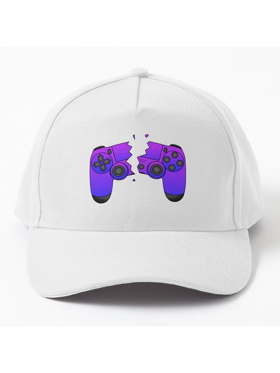 Controller Rage Purple Blue Baseball Cap, Gaming Frustration Graphic Design, Classic Hat