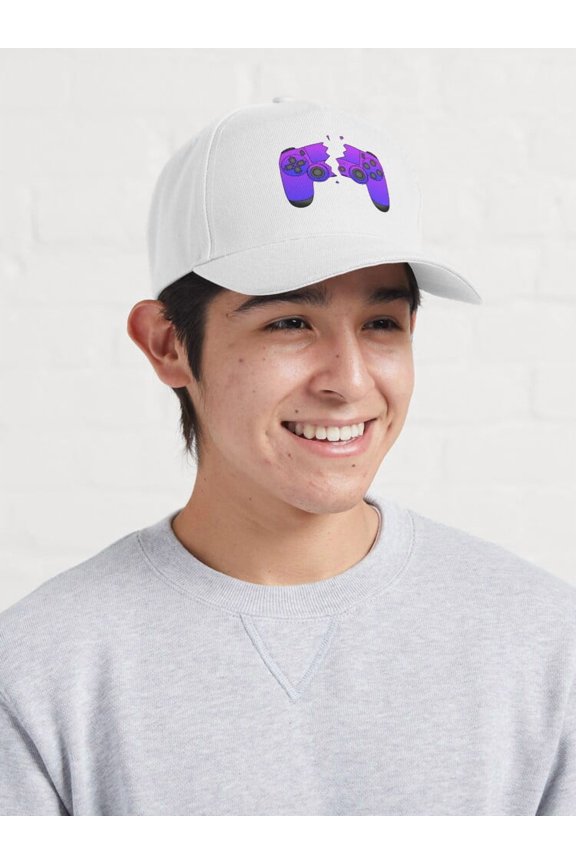 Controller Rage Purple Blue Baseball Cap, Gaming Frustration Graphic Design, Classic Hat