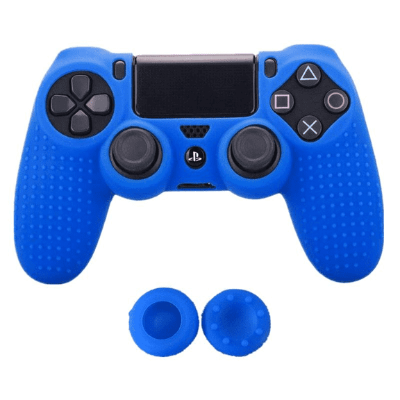 Controller Skins for PS4, Silicone Controller Cover Skin Protector Compatible /PS4 Slim/PS4 Pro with 2 Cute Thumb Grips Caps
