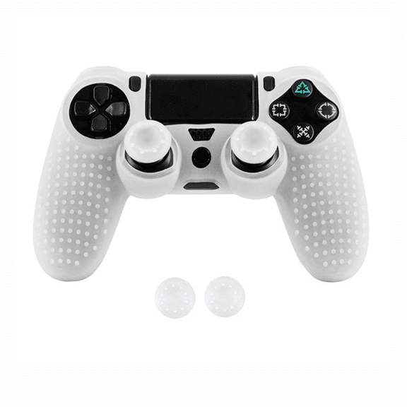 Controller Skins for PS4, Silicone Controller Cover Skin Protector Compatible /PS4 Slim/PS4 Pro Controller with 2 Cute Thumb Grips Caps