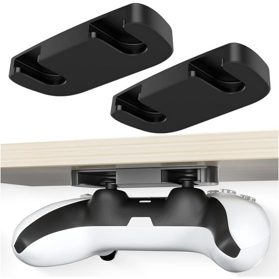 Controller Table Stand for PS5 PS4 Controller PlayStation 5 PlayStation 4 Under Desk Mount Controller Holder Table Organizer and Desk Management (2-Pack)